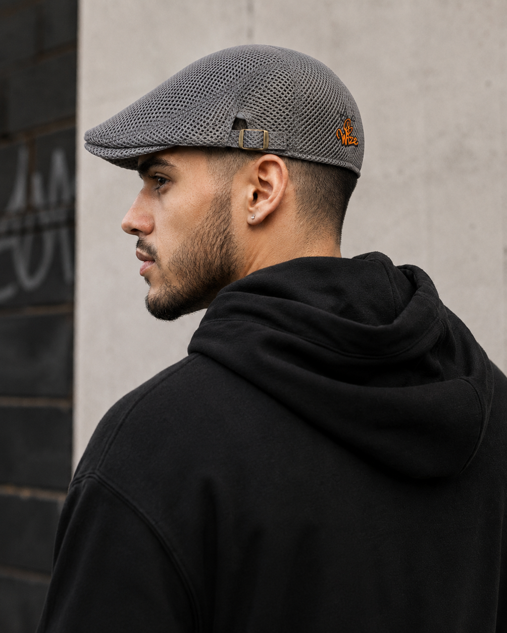 BWize Signature Mesh Driving Hat - Grey Foxi Grey Edition