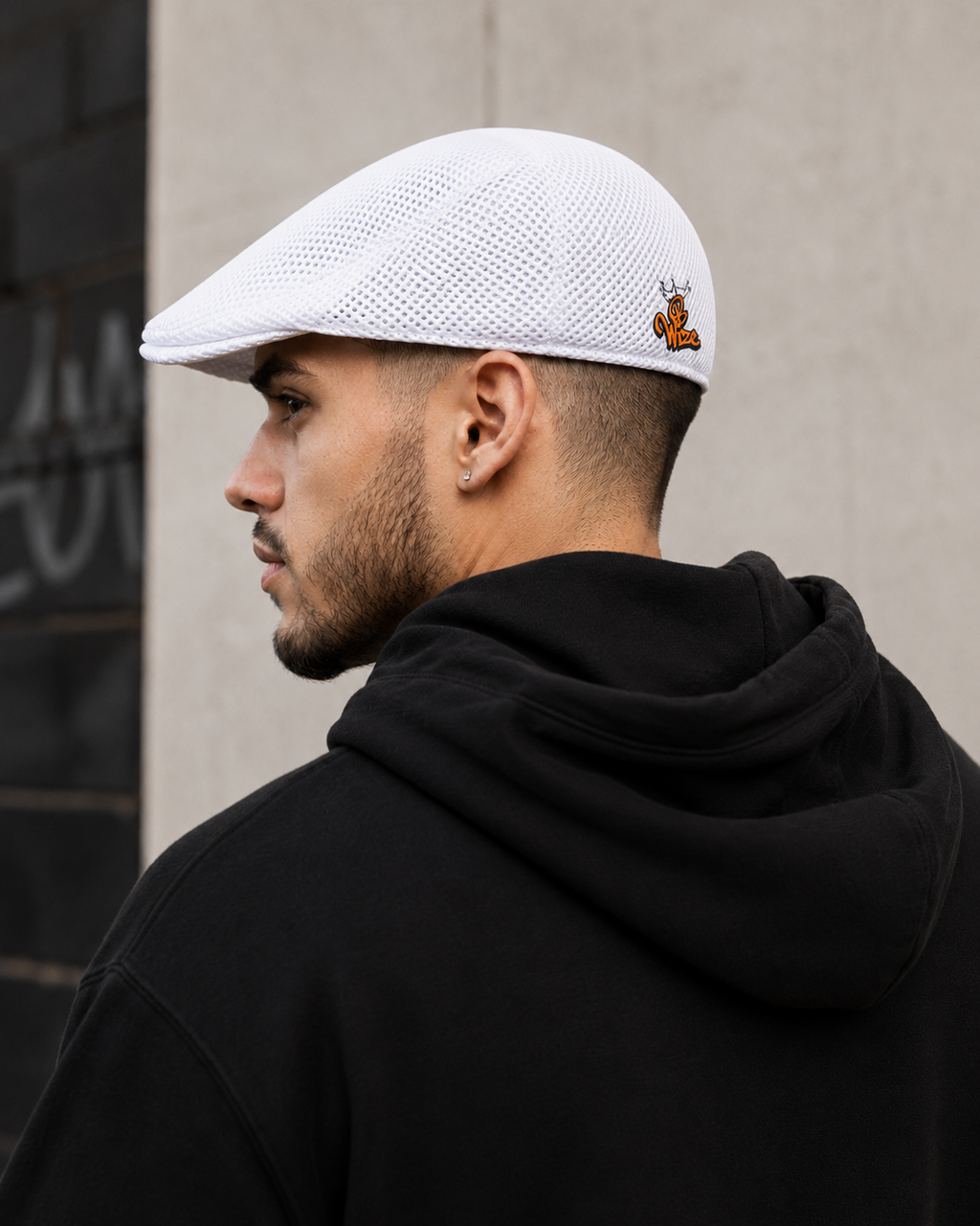 BWize Signature Mesh Driving Hat - Snow Bunni White Edition