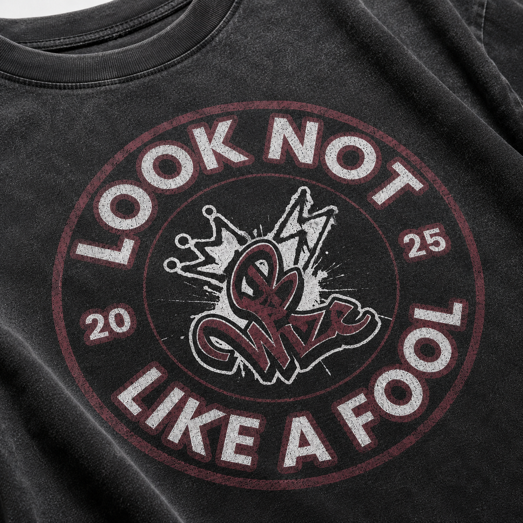 BWize Grey Stone Washed Tee - Aggtown Maroon Edition