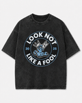 BWize Grey Stone Washed Tee - Ice Col Blue Edition