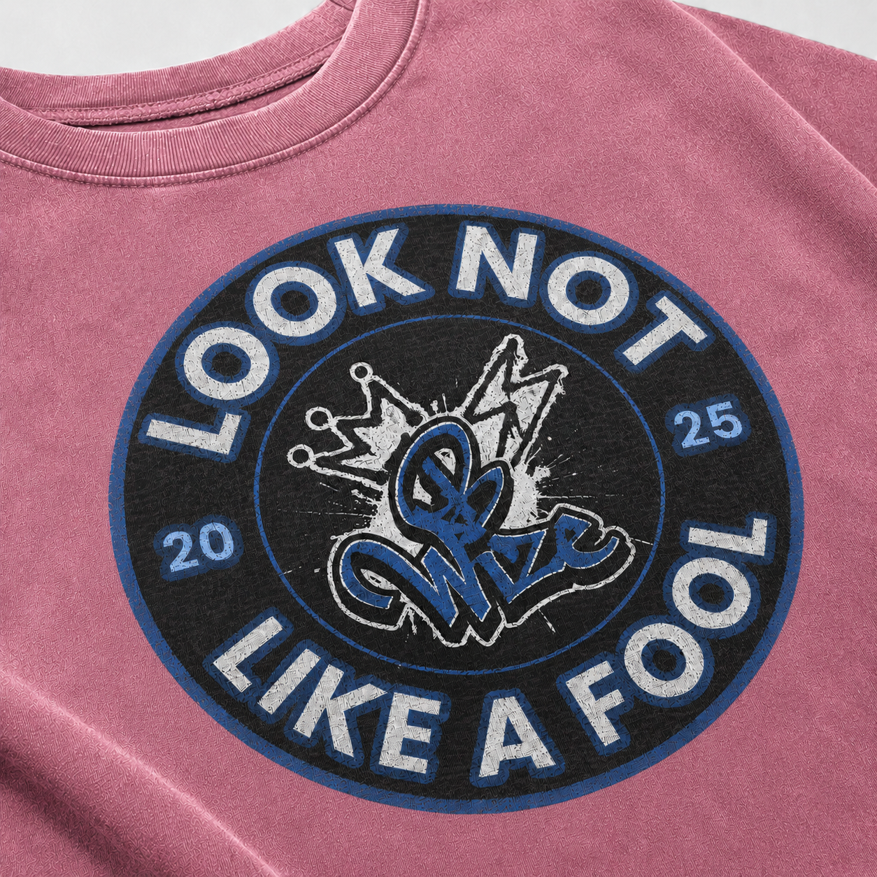 BWize Stone Washed Tee - NCO Blue Multi-Color Edition