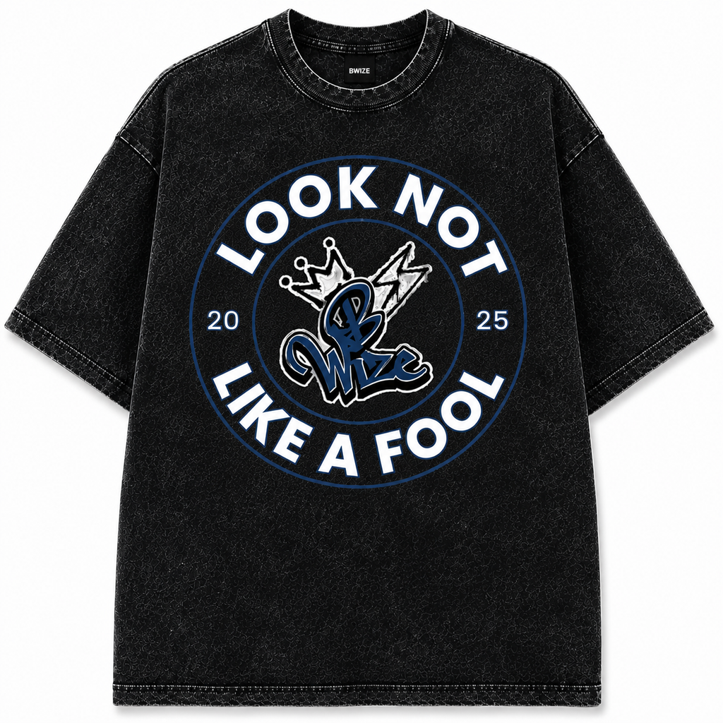 BWize Grey Stone Washed Tee - NCO Blue Edition