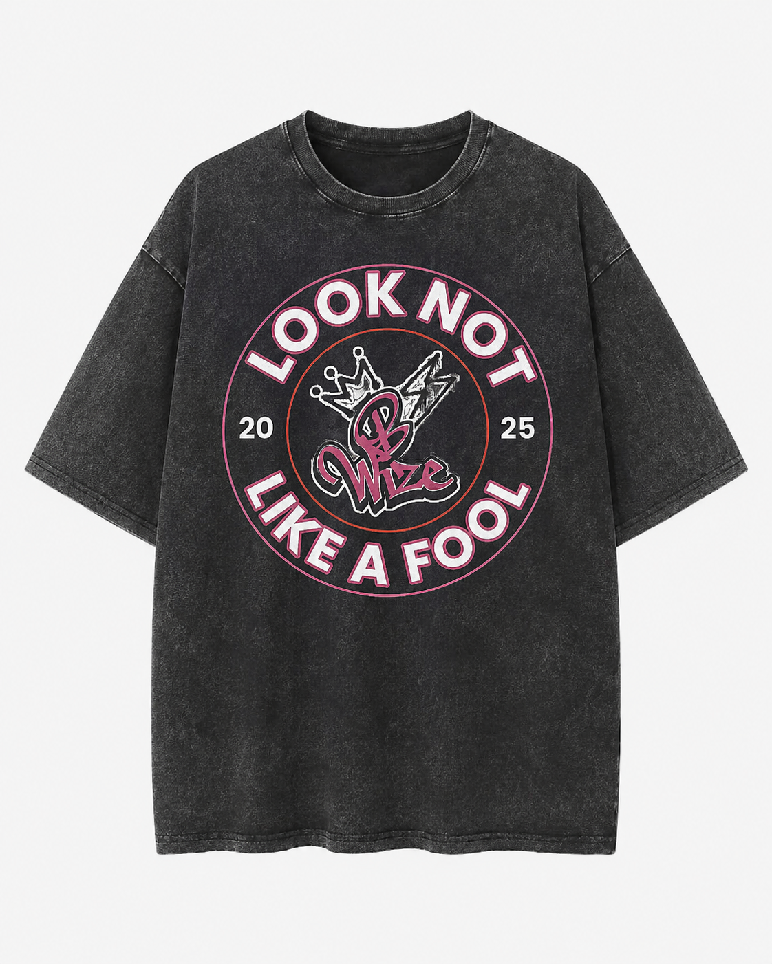 BWize Grey Stone Washed Tee - Pinky Pink Edition