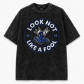 BWize Grey Stone Washed Tee - RoyAL Blue Edition