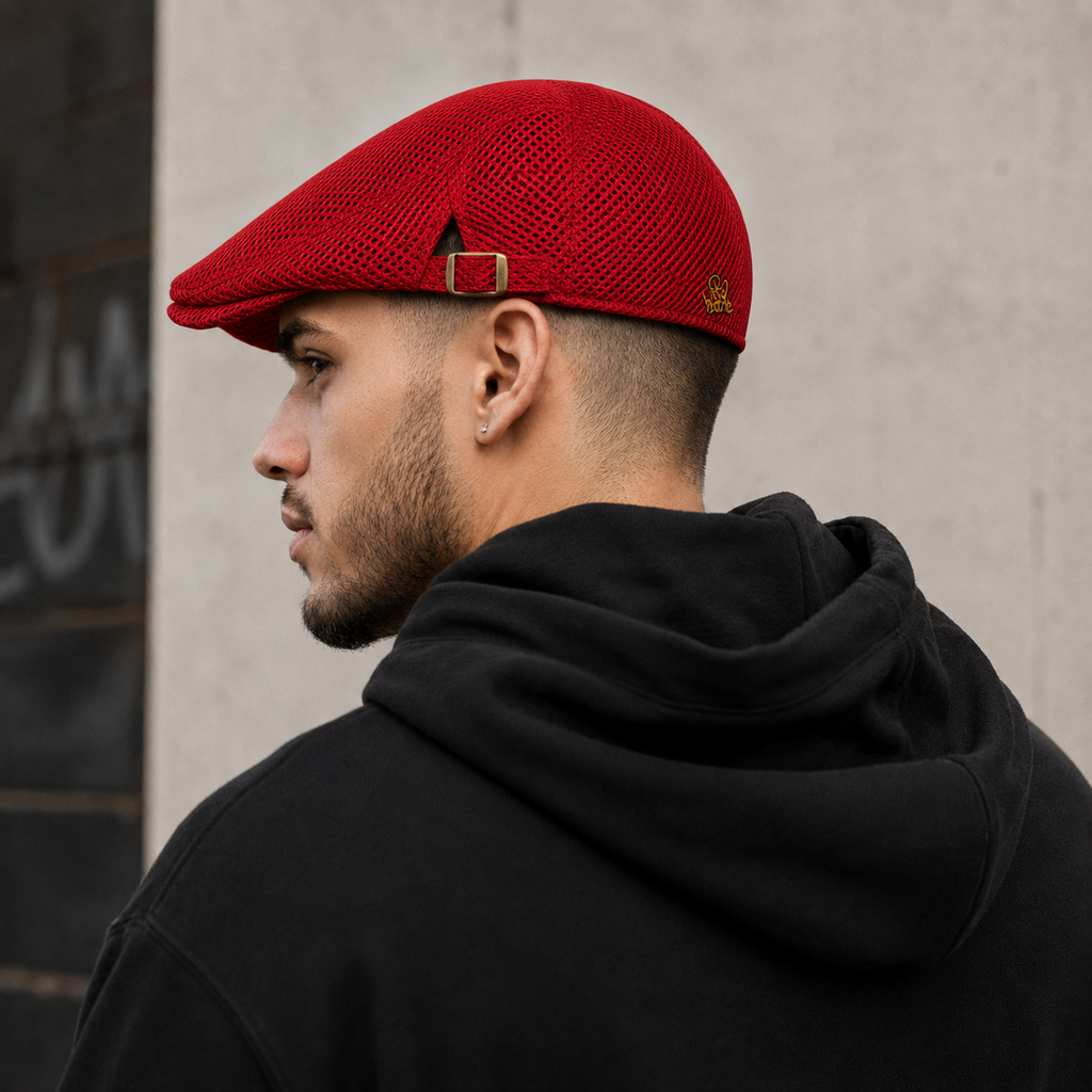 BWize Signature Mesh Driving Hat - Roots Red Edition