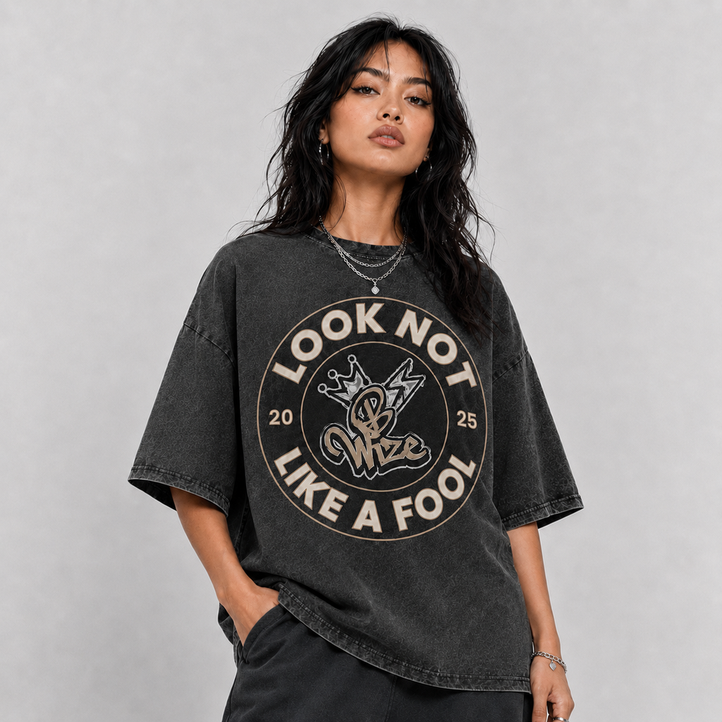 BWize Grey Stone Washed Tee - Sun Tan Edition
